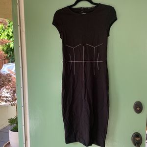 Black Midi Dress || Zara
